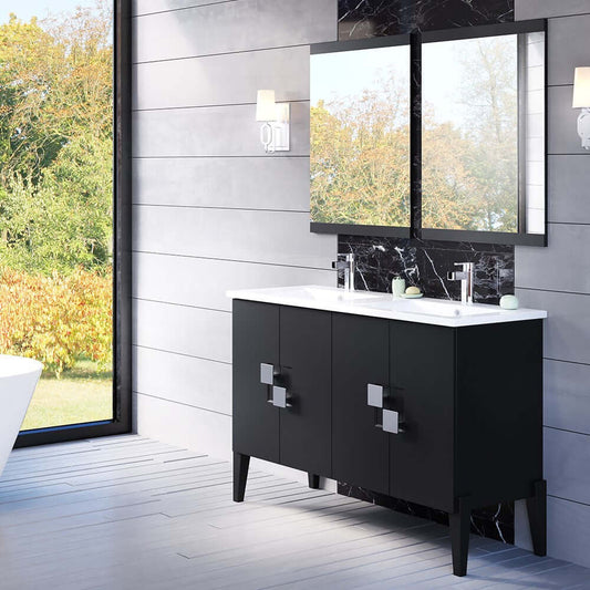 48 in Double sink vanity-wood walnut - 804366-D-BL