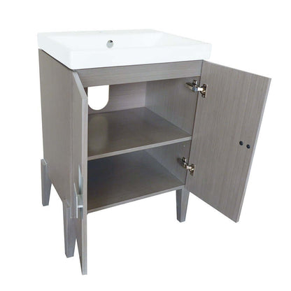 25 in Single sink vanity-Wood-Gray - 804366-GY