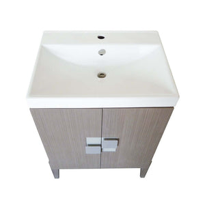 25 in Single sink vanity-Wood-Gray - 804366-GY