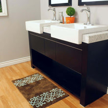 Load image into Gallery viewer, 57.75 in Double sink vanity-Wood-black - 804375A-BL