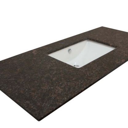 55.3 in Single sink vanity-Black-Tan Brown - 804380-R-BL-TB