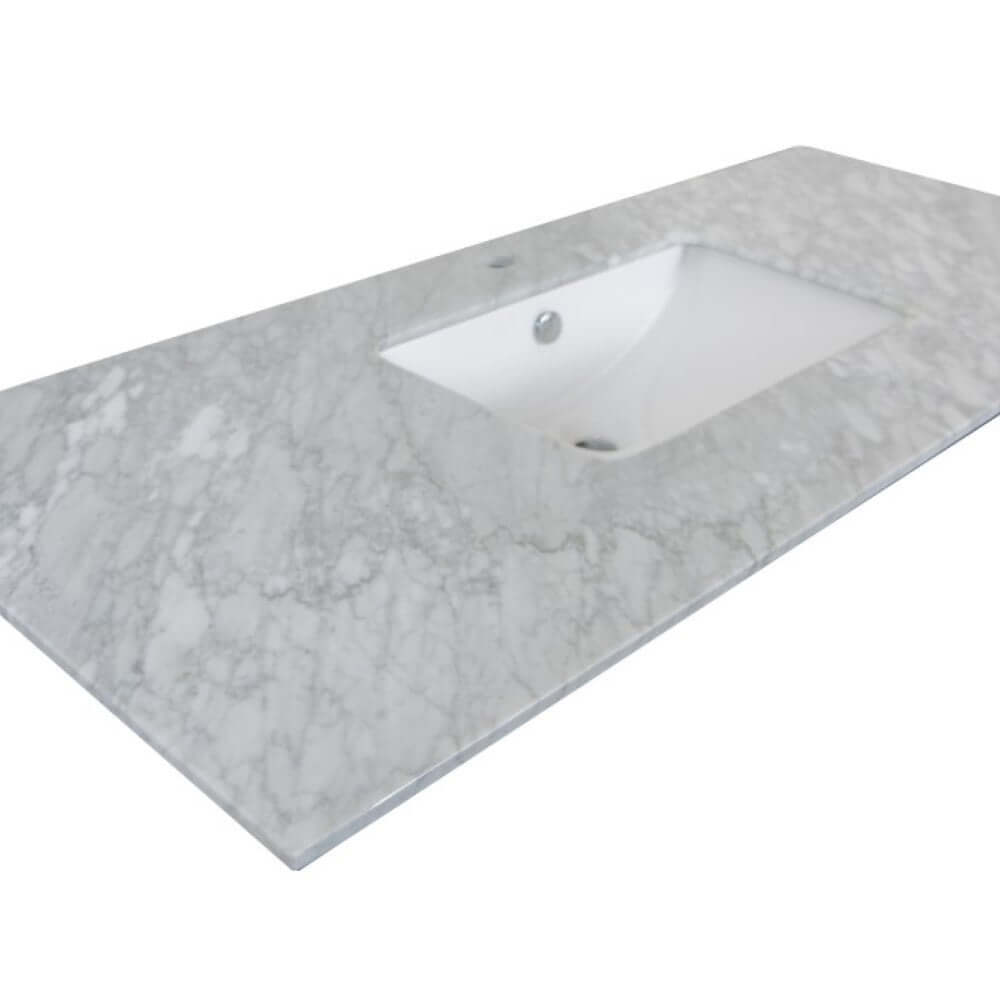 55.3 in Single sink vanity-Black - White Marble - 804380-R-BL-WH