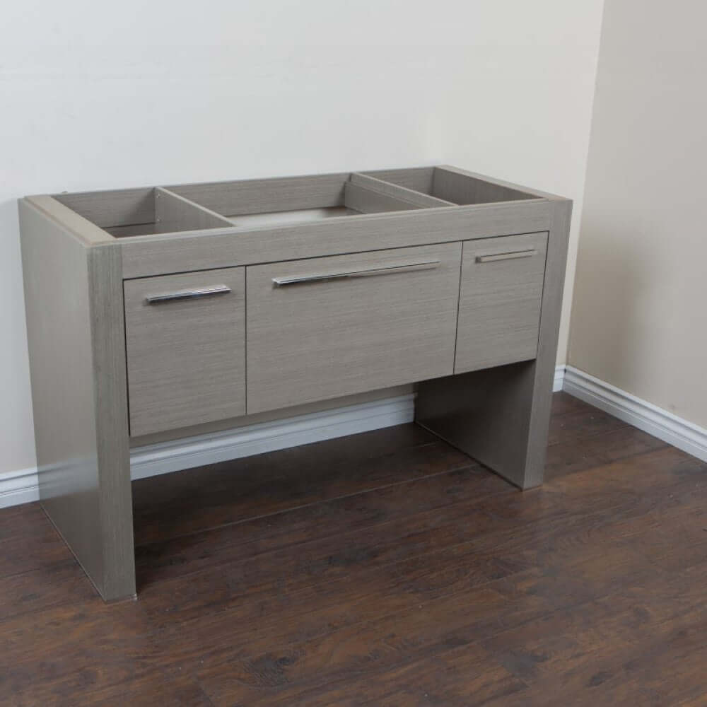 55.3 in Single sink vanity-Gray-Tan Brown - 804380-R-GY-TB