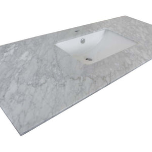 55.3 in Single sink vanity-Gray-White Marble - 804380-R-GY-WH
