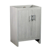 Load image into Gallery viewer, 25&quot; Single vanity in Gray Pine finish top with White Quartz and oval sink - 808130-24-GP-WEO