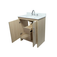 Load image into Gallery viewer, 31&quot; Single Vanity In Gray Pine Finish Top With White Quartz And Oval Sink - 808130-31-CO