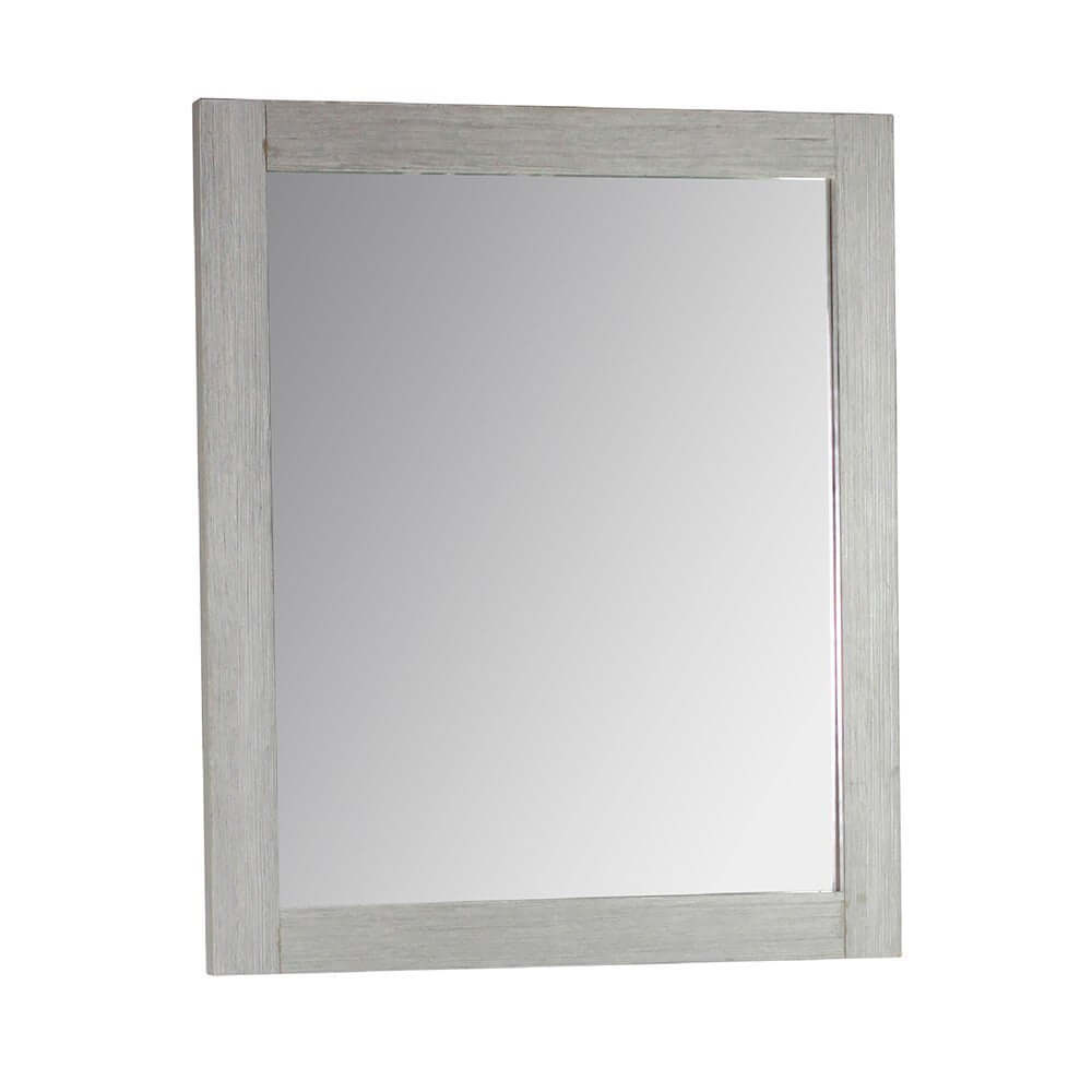 24 in. Rectangle Wood Frame Mirror in Gray Pine Finish - 808130-M-24