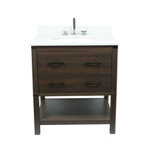 Load image into Gallery viewer, 31&quot; Single Vanity In Dark Gray RG Finish Top With White Quartz And Oval Sink - 808175-31-RG
