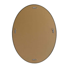Load image into Gallery viewer, 24 in. Oval Wood Grain Frame Mirror in Teak Finish - 808204-M