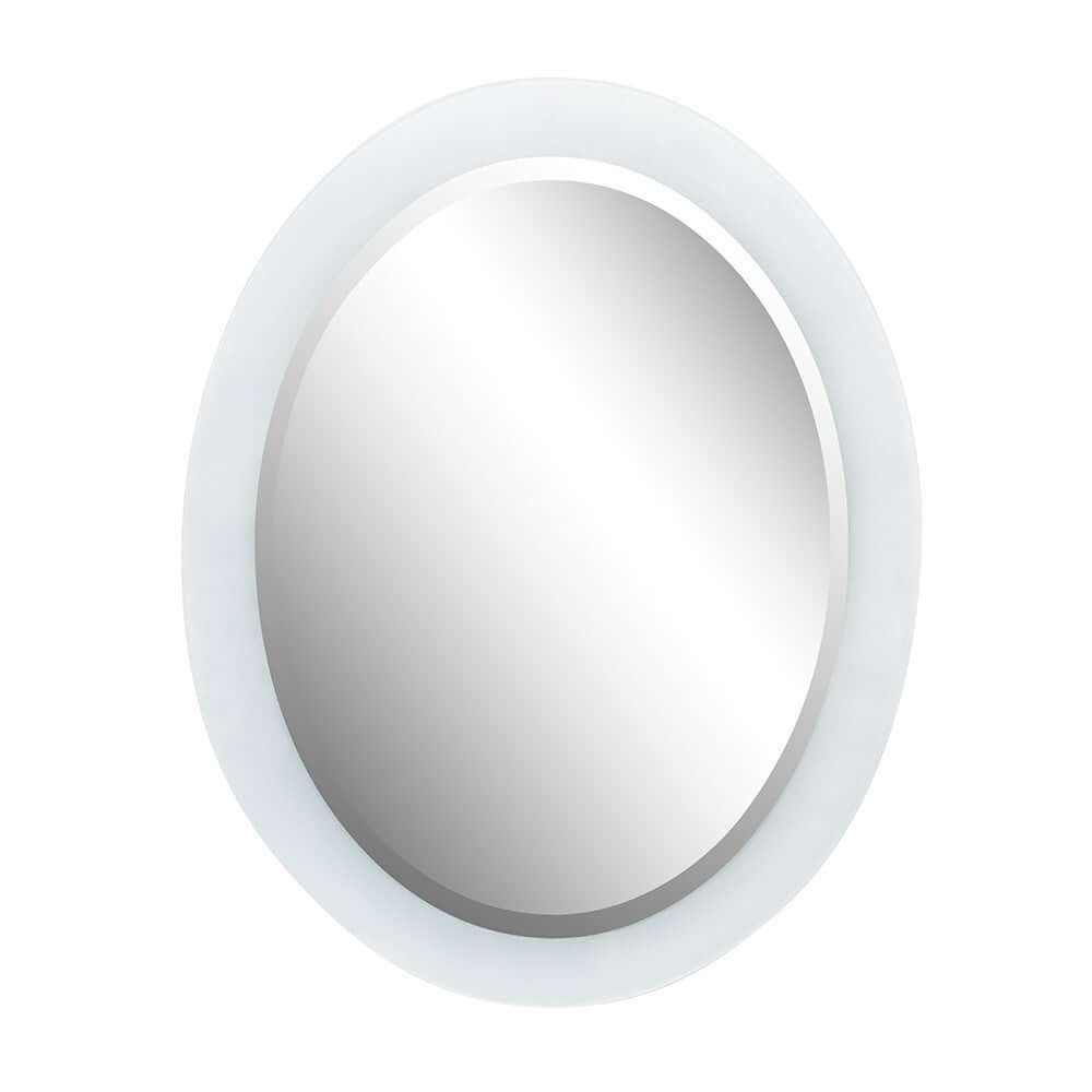 23 in. Oval Frosted Frame Mirror - 808301-M