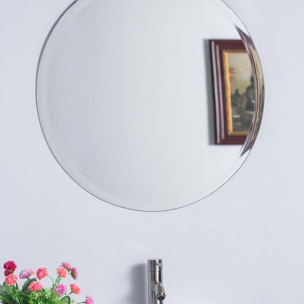 22 in. Round Frameless Mirror - 808312A-M