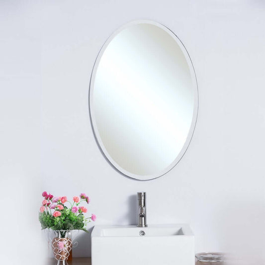 Oval Frameless Mirror - 808313-M