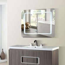 Load image into Gallery viewer, 36 in. Rectangular LED Bordered Illuminated Mirror with Bluetooth Speakers - 808485-M-36