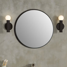 Load image into Gallery viewer, Round Metal Frame Mirror in Matte Black - 8831-24BL