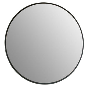 Round Metal Frame Mirror in Matte Black - 8831-24BL