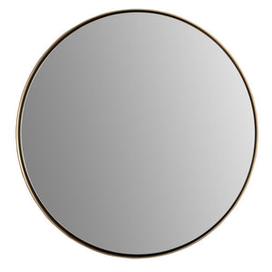 Round Metal Frame Mirror in Brushed Gold - 8831-24GD