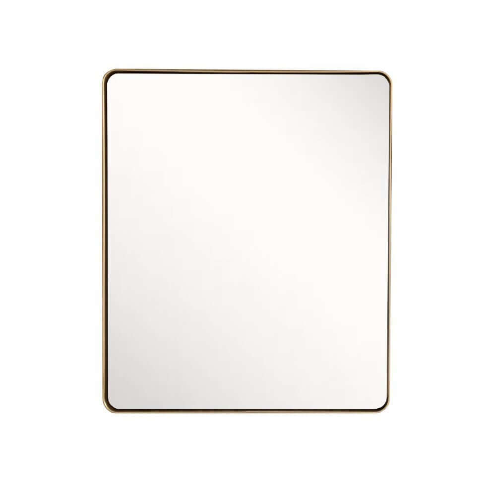 Rectangular Metal Frame Mirror in Brushed Gold - 8832-24GD