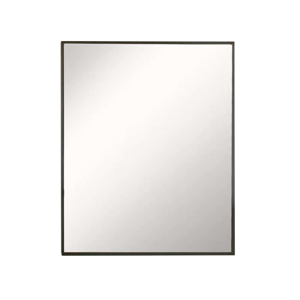 Rectangular Metal Frame Mirror in Matte Black - 8833-24BL