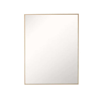 Rectangular Metal Frame Mirror in Brushed Gold - 8833-24GD