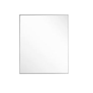 Rectangular Metal Frame Mirror in Brushed Silver - 8833-24SL