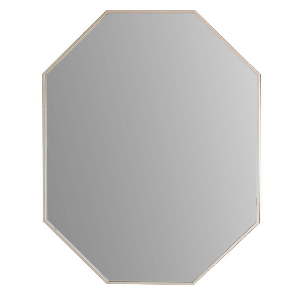 Octagon Metal Frame Mirror in Brushed Silver - 8834-24SL