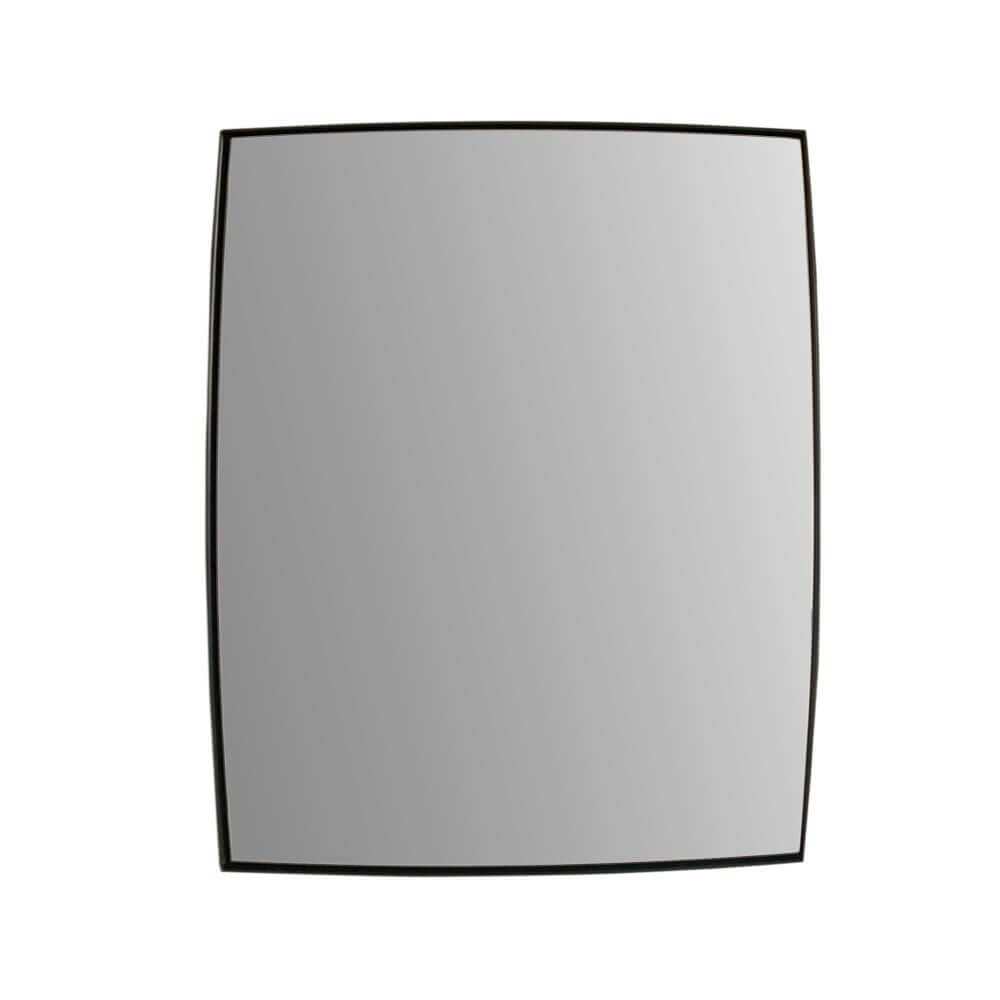 Rectangular Metal Frame Mirror in Matte Black - 8835B-24BL