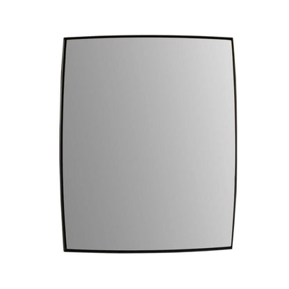 Rectangular Metal Frame Mirror in Matte Black - 8835B-24BL