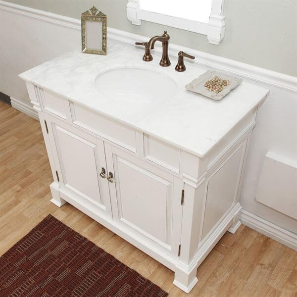 42 in Single sink vanity-wood-white - 205042-WH