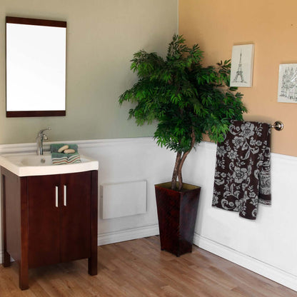 23.8 in Single sink vanity-wood-dark walnut - 804381-W