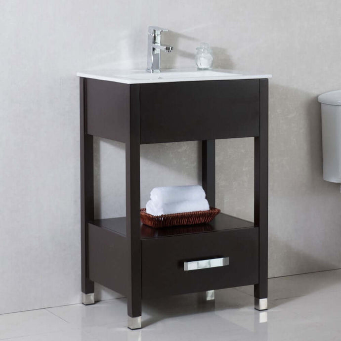 24 in Single sink vanity-manufactured wood-espresso - 9001-24-ES