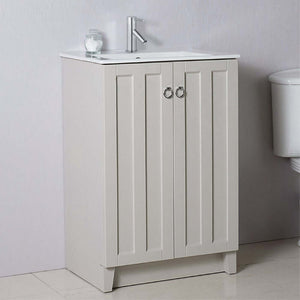 24 in Single sink vanity-manufactured wood-light gray - 9002-24-LG-SET