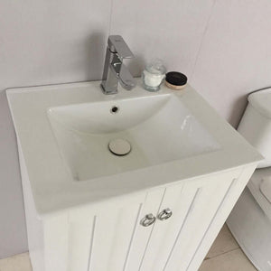 24 in Single sink vanity-manufactured wood-white - 9002-24-WH