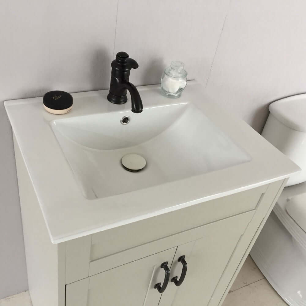 24 in Single sink vanity-manufactured wood-light gray - 9003-24-LG