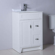 Load image into Gallery viewer, 24 in Single sink vanity-manufactured wood-white - 9004-24-WH