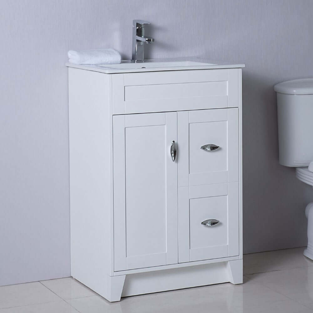 24 in Single sink vanity-manufactured wood-white - 9004-24-WH