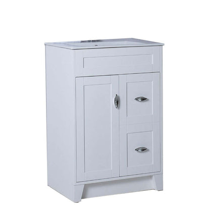 24 in Single sink vanity-manufactured wood-white - 9004-24-WH