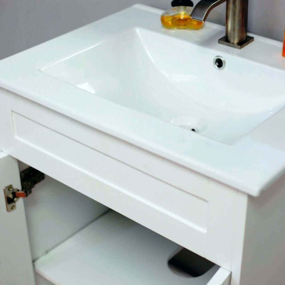 24 in Single sink vanity-manufactured wood-white - 9004-24-WH