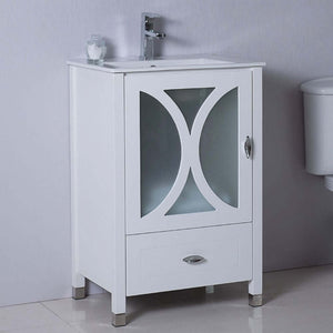 24 in Single sink vanity-manufactured wood-white - 9005-24-WH