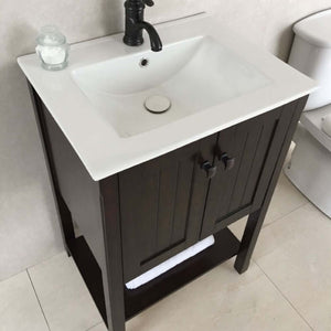 24 in Single sink vanity-manufactured wood-sable walnut - 9006-24-SW