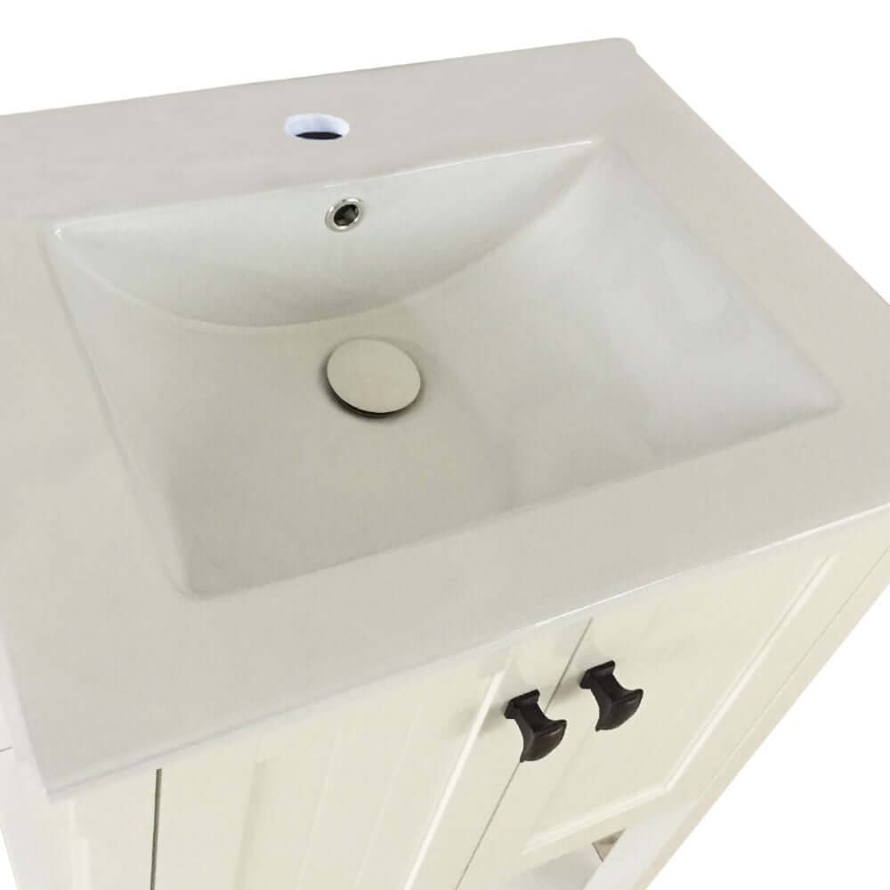 24 in Single sink vanity-manufactured wood-white - 9006-24-WH