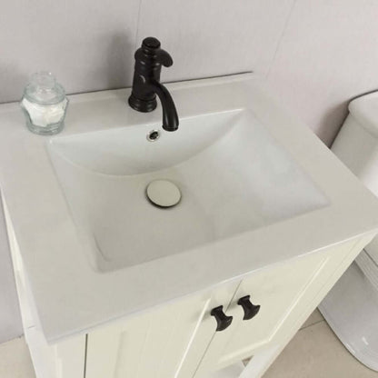 24 in Single sink vanity-manufactured wood-white - 9006-24-WH