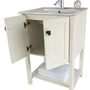 24 in Single sink vanity-manufactured wood-white - 9006-24-WH