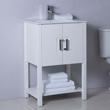 Load image into Gallery viewer, 24 in Single sink vanity-manufactured wood-white - 9007-24-WH