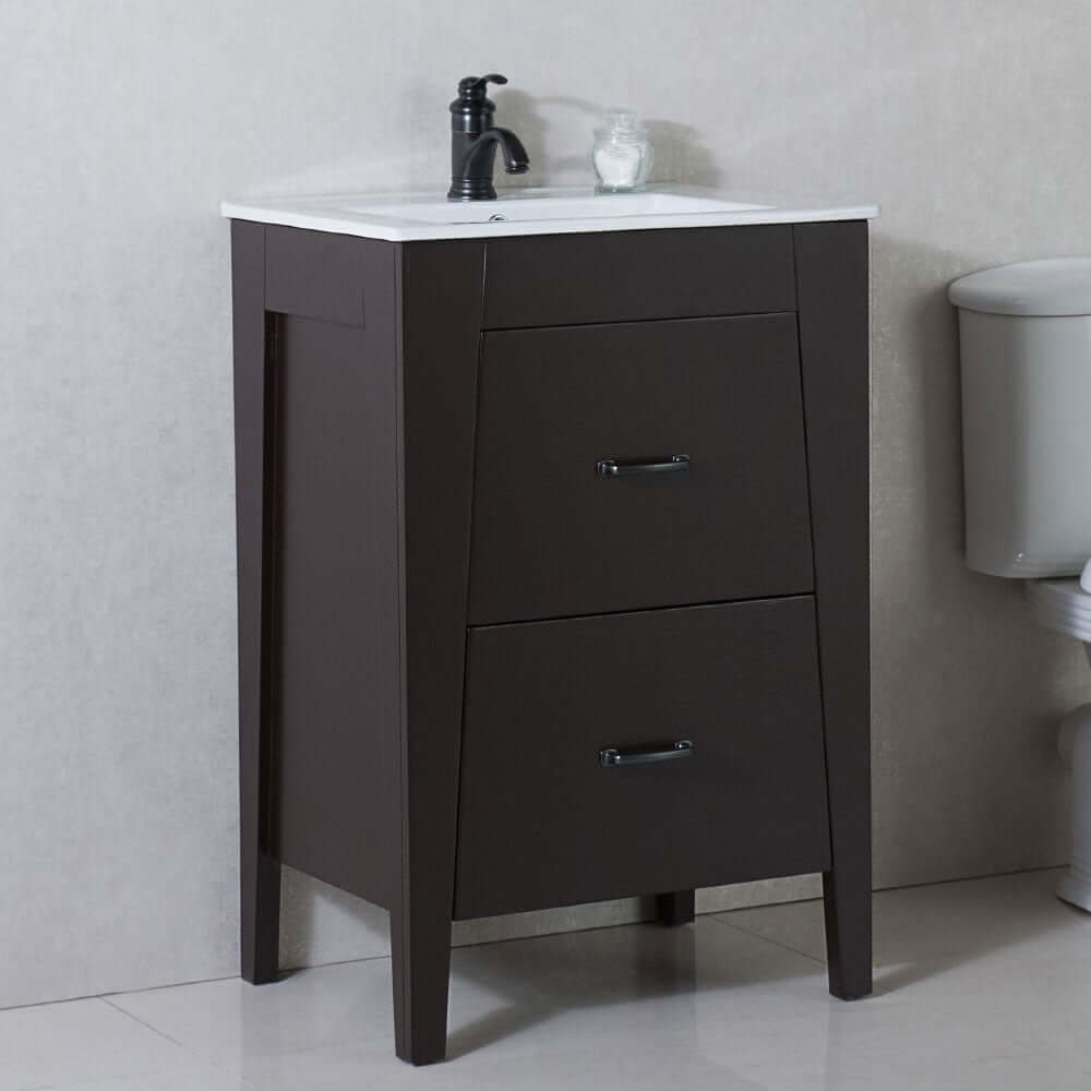 24 in Single sink vanity-manufactured wood-espresso - 9008-24-ES