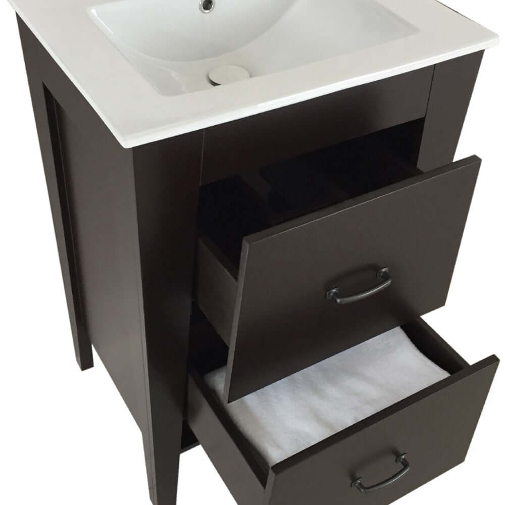 24 in Single sink vanity-manufactured wood-espresso - 9008-24-ES