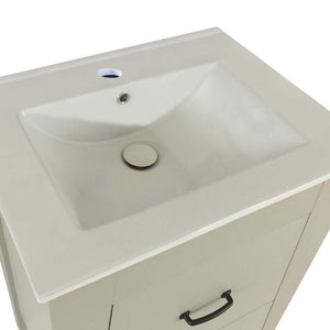 24 in Single sink vanity-manufactured wood-light gray - 9008-24-LG