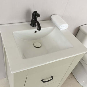 24 in Single sink vanity-manufactured wood-light gray - 9008-24-LG