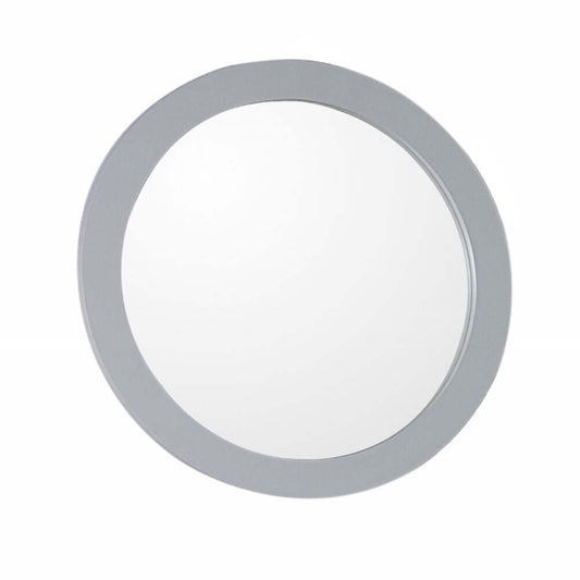 Round framed mirror-manufactured wood-light gray - 9900-M-LG