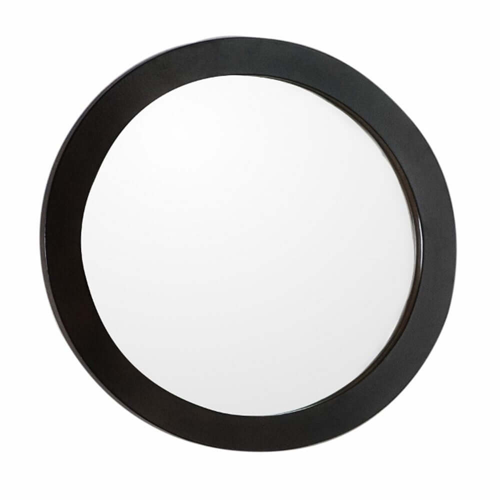 Round framed mirror-manufactured wood-sable walnut - 9900-M-SW