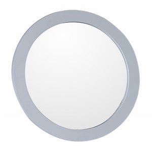 Round framed mirror-manufactured wood-white - 9900-M-WH